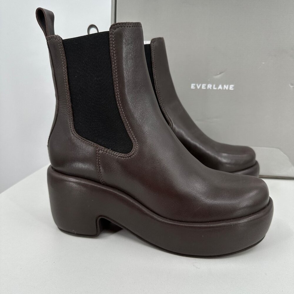 Everlane The Puffa Boot in Dark Brown size 9 Chelsea Ankle 3.25" Chunky Platform